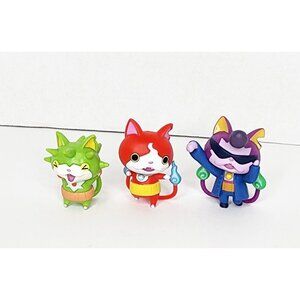 Set of 3 Yo-Kai Watch Figures "BADDINYAN" "TOGENYAN" "JIBANYAN"  Hasbro  2-1/2"